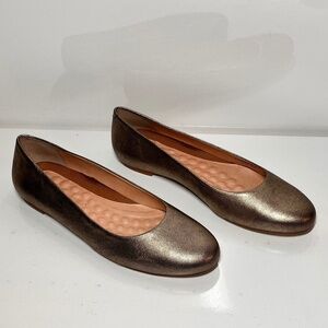 Walking Cradles Bronwyn Ballet Flat Old Gold Antique Metallic